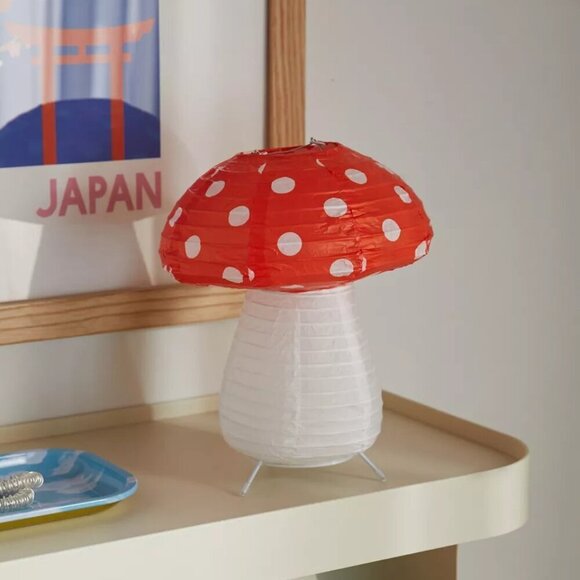 NWT Urban Outfitters LED Paper Mushroom Lantern Light - Picture 6 of 6